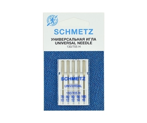 Иглы Schmetz стандартные №70(1),80(2),90(1),100(1), 5 шт.