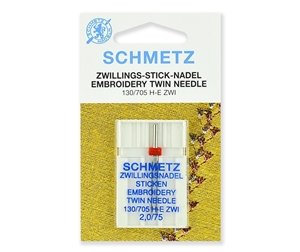 Иглы Schmetz двойные вышивальные № 75/2.0, 1 шт.