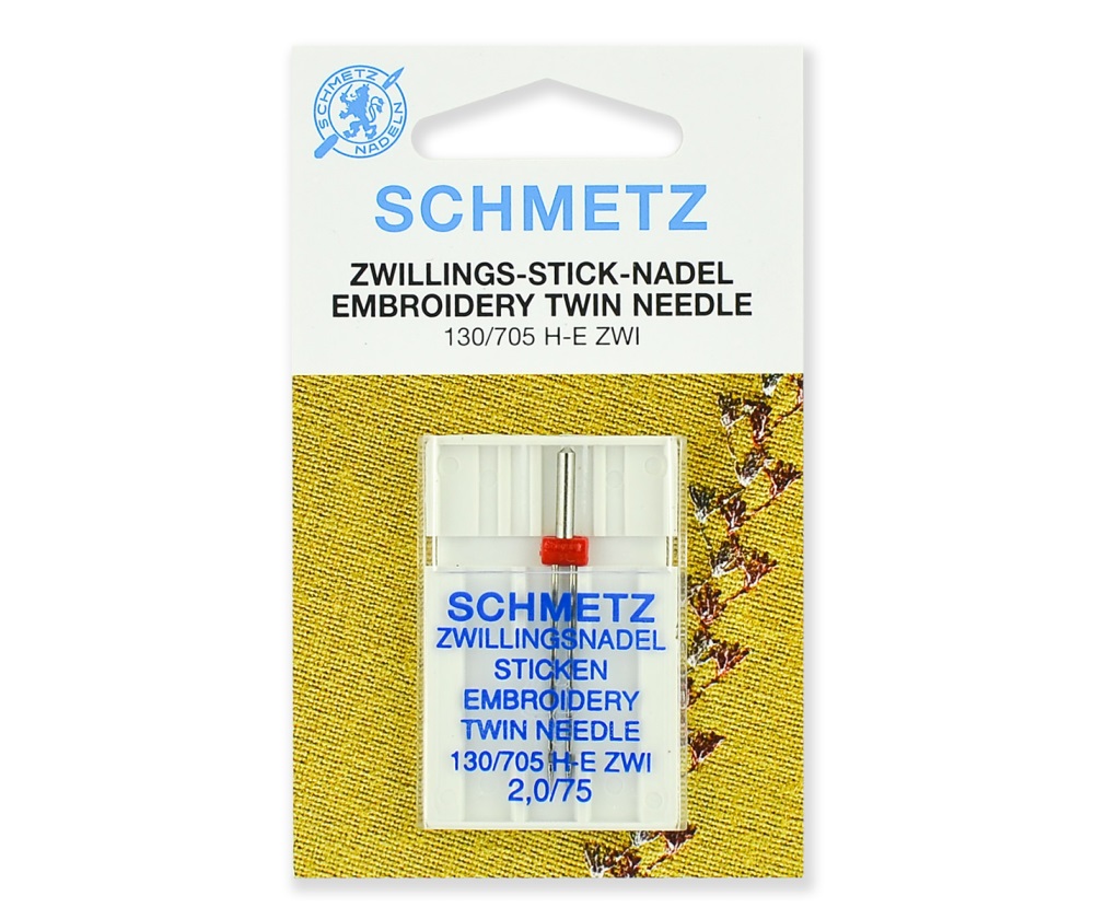 Иглы Schmetz двойные вышивальные № 75/2.0, 1 шт.