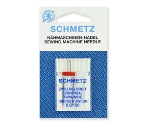 Иглы Schmetz двойные стандартные № 100/8.0, 1 шт.