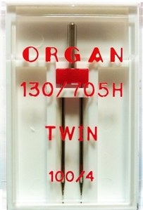 Иглы Organ двойные стандартные № 100/4.0, 1 шт.