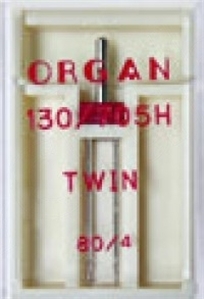 Иглы Organ двойные стандартные № 80/4.0, 1 шт.