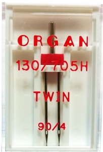 Иглы Organ двойные стандартные № 90/4.0, 1 шт.