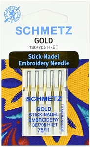 Иглы Schmetz вышивальные Gold № 75, 5 шт.