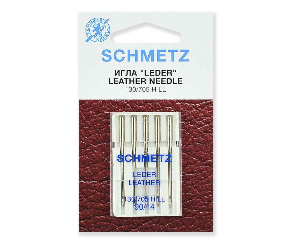 Иглы Schmetz для кожи № 90, 5 шт.