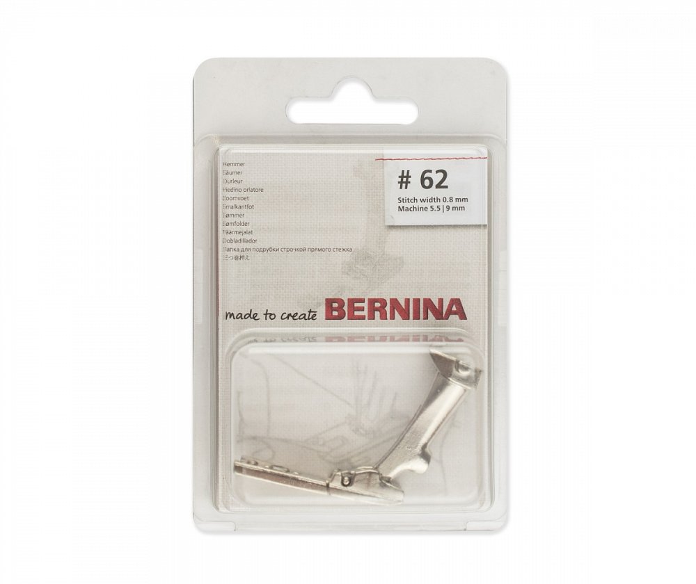 Лапка Bernina № 62 узкий подрубатель прямострочный, 2 мм