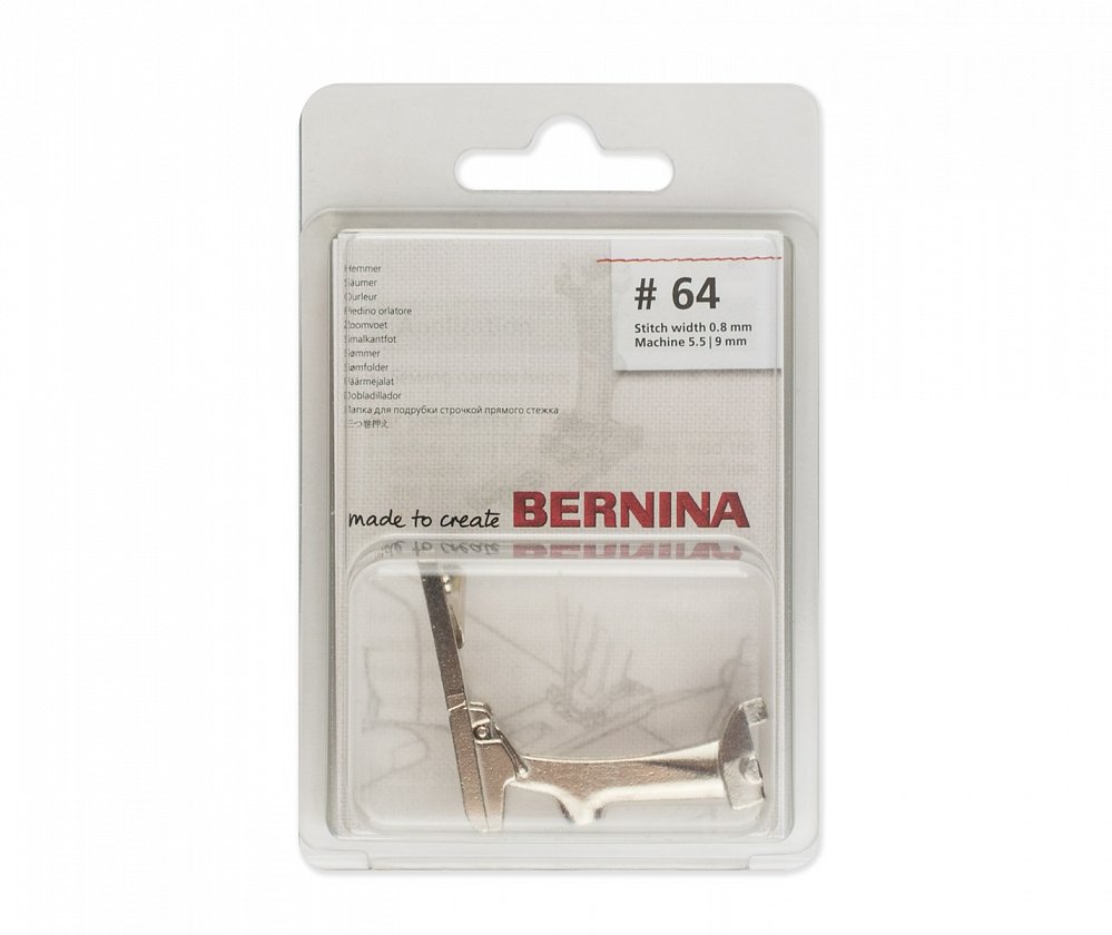 Лапка Bernina № 64 узкий подрубатель прямострочный, 4 мм