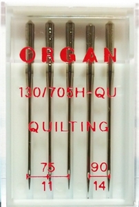 Иглы Organ для квилтинга № 75(3), 90(2), 5 шт.