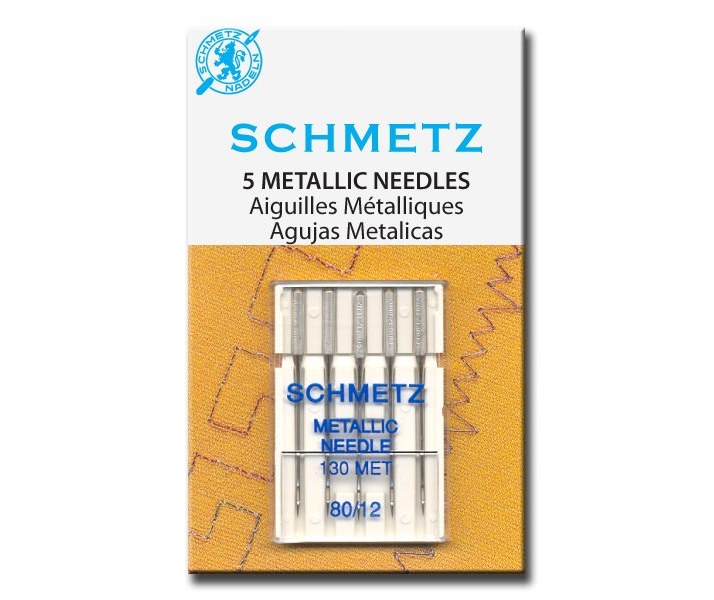 Иглы Schmetz для металлизированных нитей № 80, 5 шт.